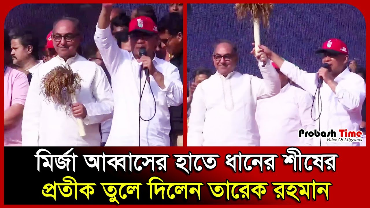 মির্জা আব্বাসের হাতে ধানের শীষের প্রতীক তুলে দিলেন তারেক রহমান ।  Abbas। Dhaka-8। BNP। Probash Time