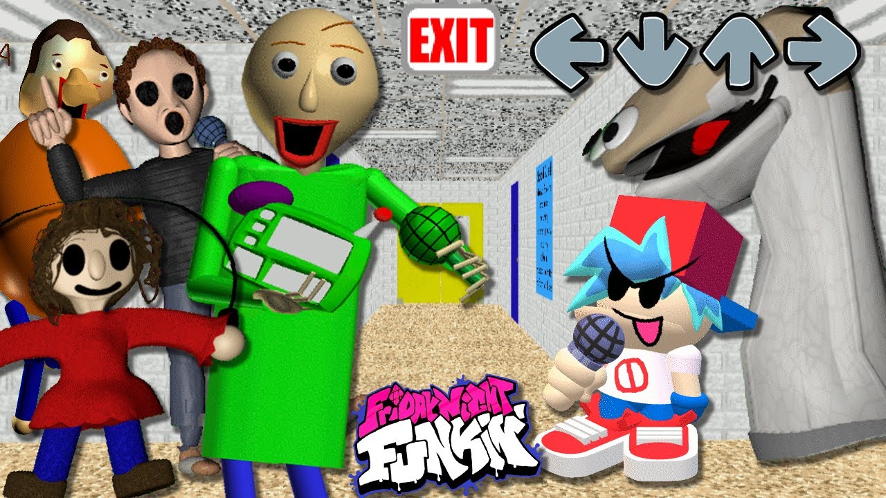 PghLFilms играет в 3D-алгебру в Baldi Friday Night Funkin'
