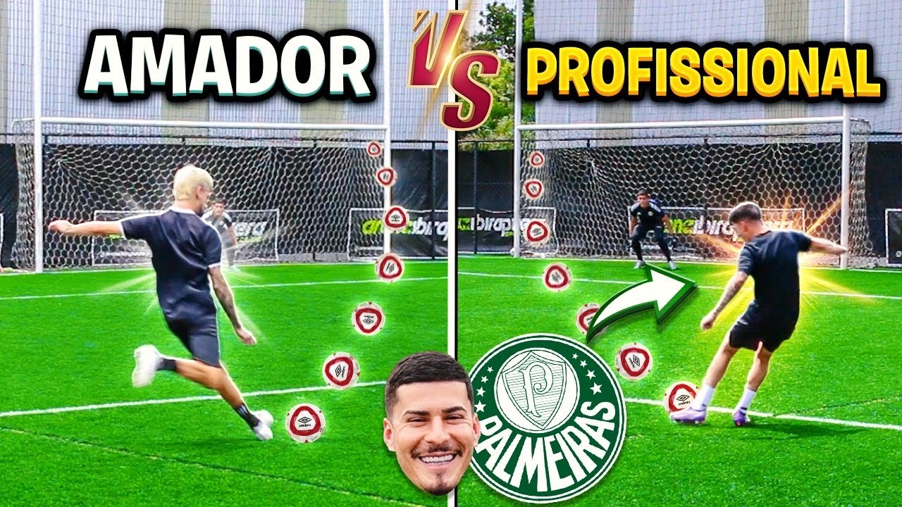 DESAFIAMOS UM JOGADOR PROFISSIONAL DO PALMEIRAS!!