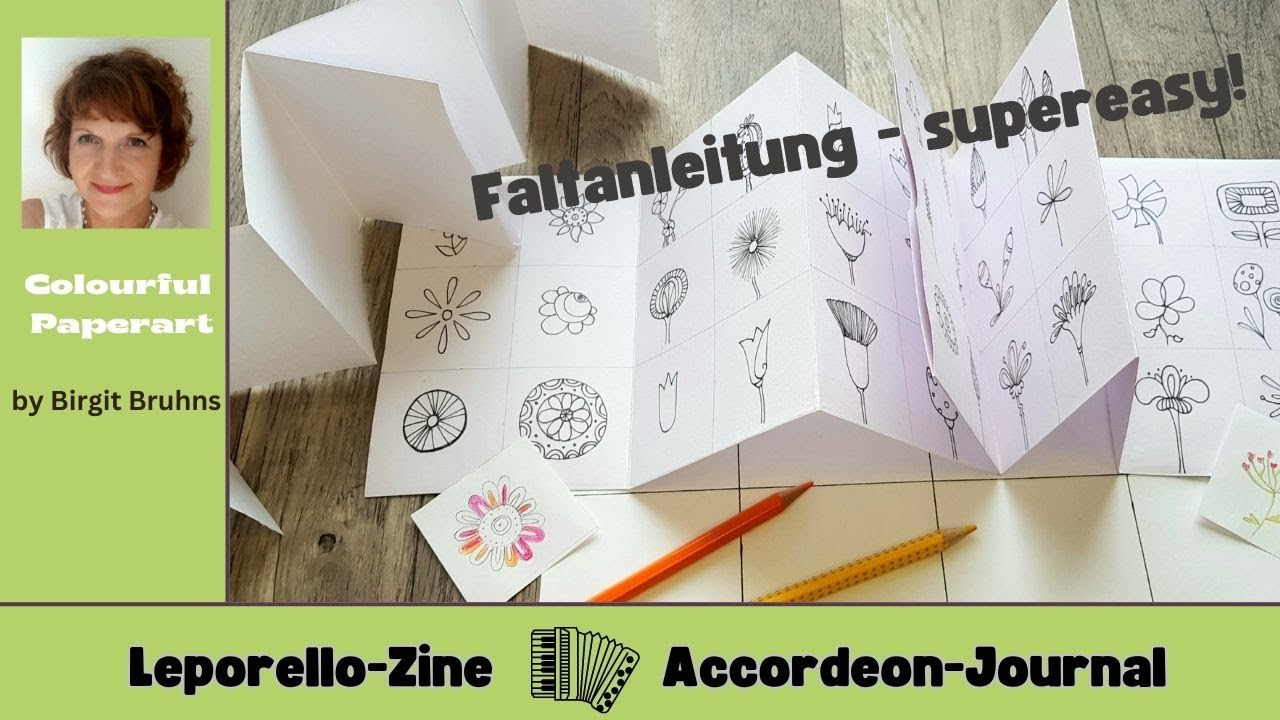 Wie du ganz einfach ein Leporello-Zine / Minijournal faltest