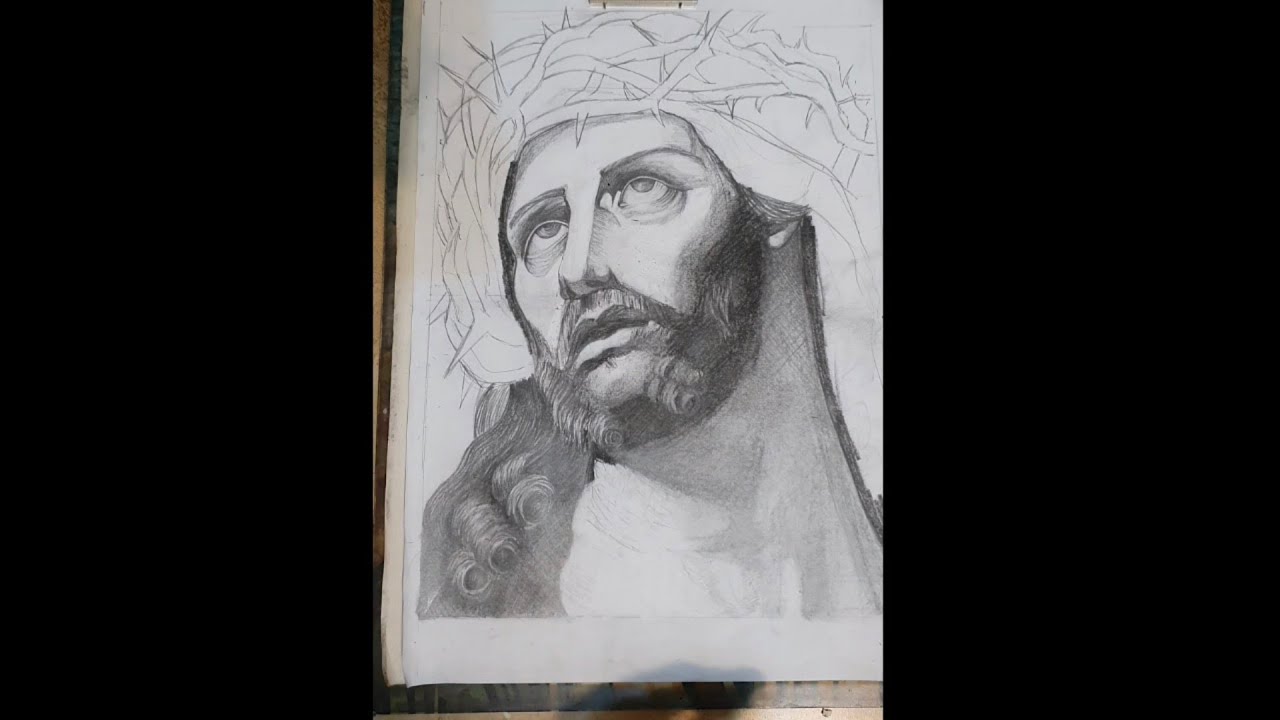 Drawing a portrait of JESUS CHRIST(completing his beard)