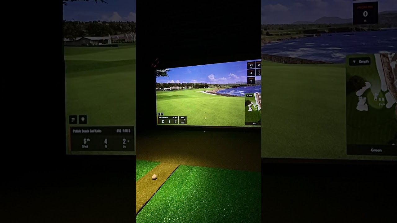 Trackman 4 Putting - 4ft putts in our Golf Simulator! (Pebble Beach)  #shorts