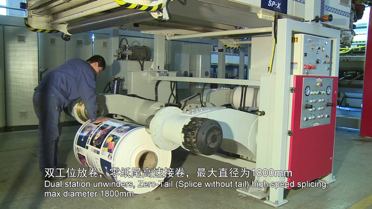 8 colors Gearless CI flexo printing machine for paper