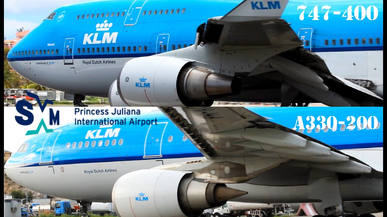 KLM 747-400/A330-200 @ the Princess Juliana Int'l Airport St. Maarten, which do you prefer ?