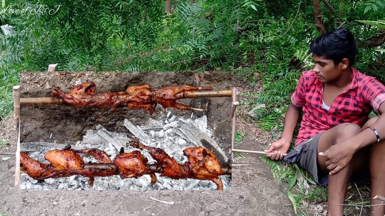 Hunting and Cooking quail birds (காடை புறா) - by simple traps - Village Cooking Life