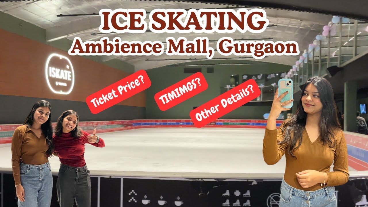 Ice Skating in Ambience Mall, Gurgaon | Ice Skating in Delhi 2025 | First Time Experience #gurgaon