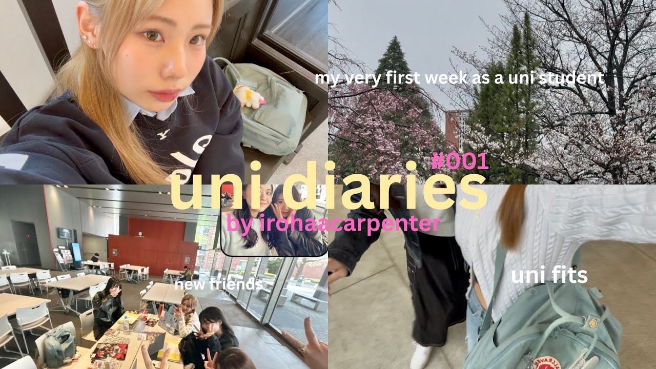 【UNI】My first ever UNI vlogggg🌸💜大学生最初の1週間vlog. 入学式｜友達｜履修登録｜uni fits