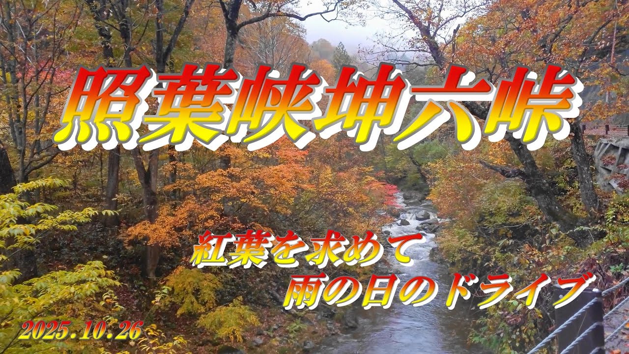 照葉峡＊坤六峠＊雨の中の群馬県道６３号の紅葉狩りドライブ　2025.10.26