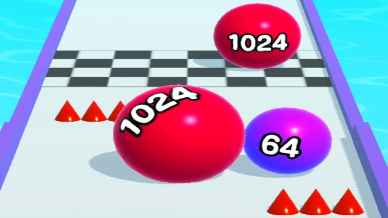Ball Run 2048 | 2048k Gameplay Android, iOS (all levels #52