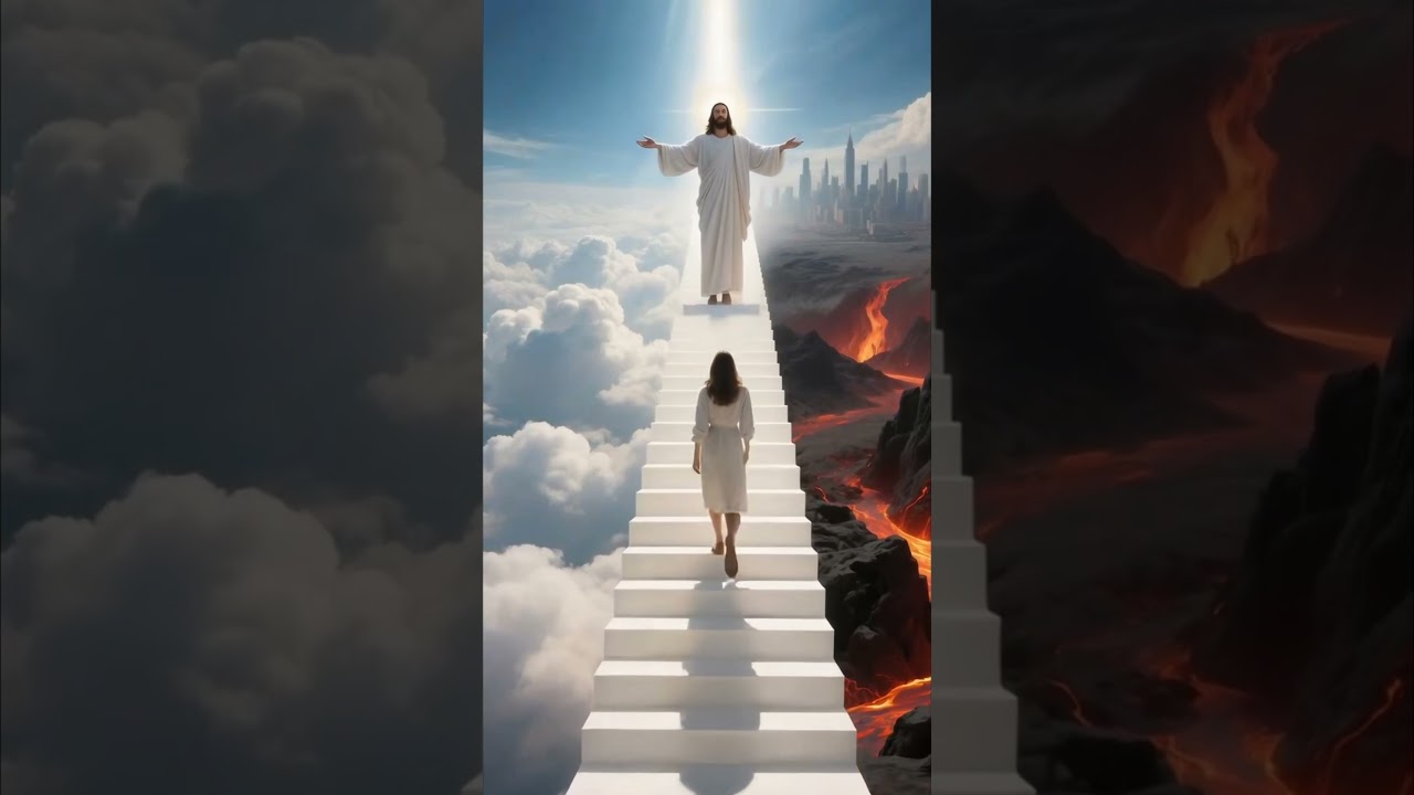 🩷🩷Beyond the Stairs:Where Does Faith Lead in This Split World?✝️✝️🔥🔥 