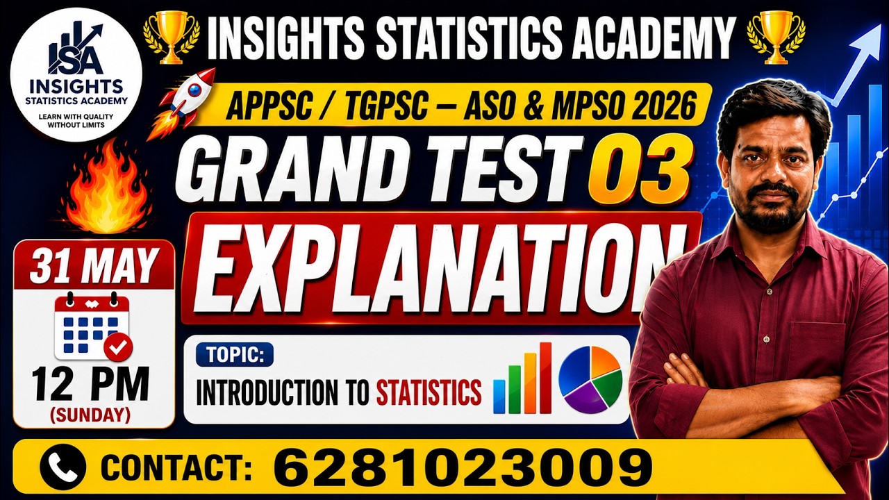 APPSC & TGPSC ASO/MPSO Grand Test - 03  Explanation  | Date:31-05-2026 | SUNDAY 12:00 PM