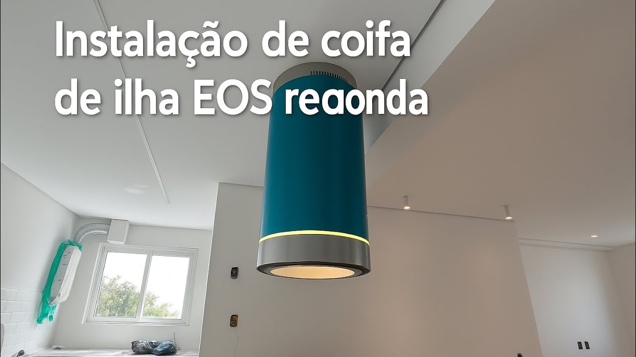 Como instalar Coifa de Ilha EOS  Maxxi Air Redonda EMCO41IRI 