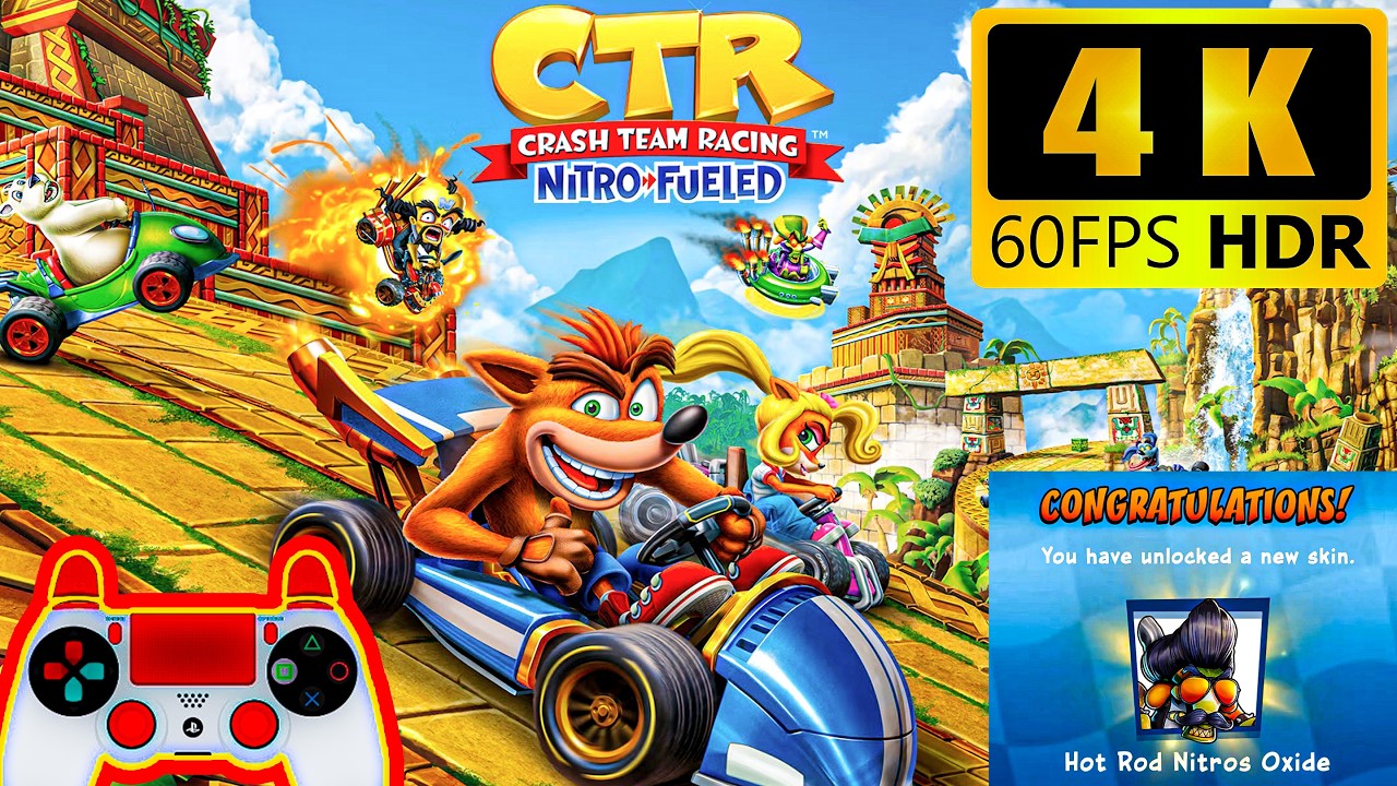 Crash Team Racing Nitro Fueled - Full Game 101% Walkthrough - 4k 60fps (No Commentary)