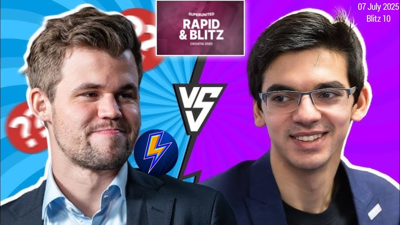 Magnus Carlsen vs Anish Giri | SuperUnited Rapid & Blitz 2025 | chesscom