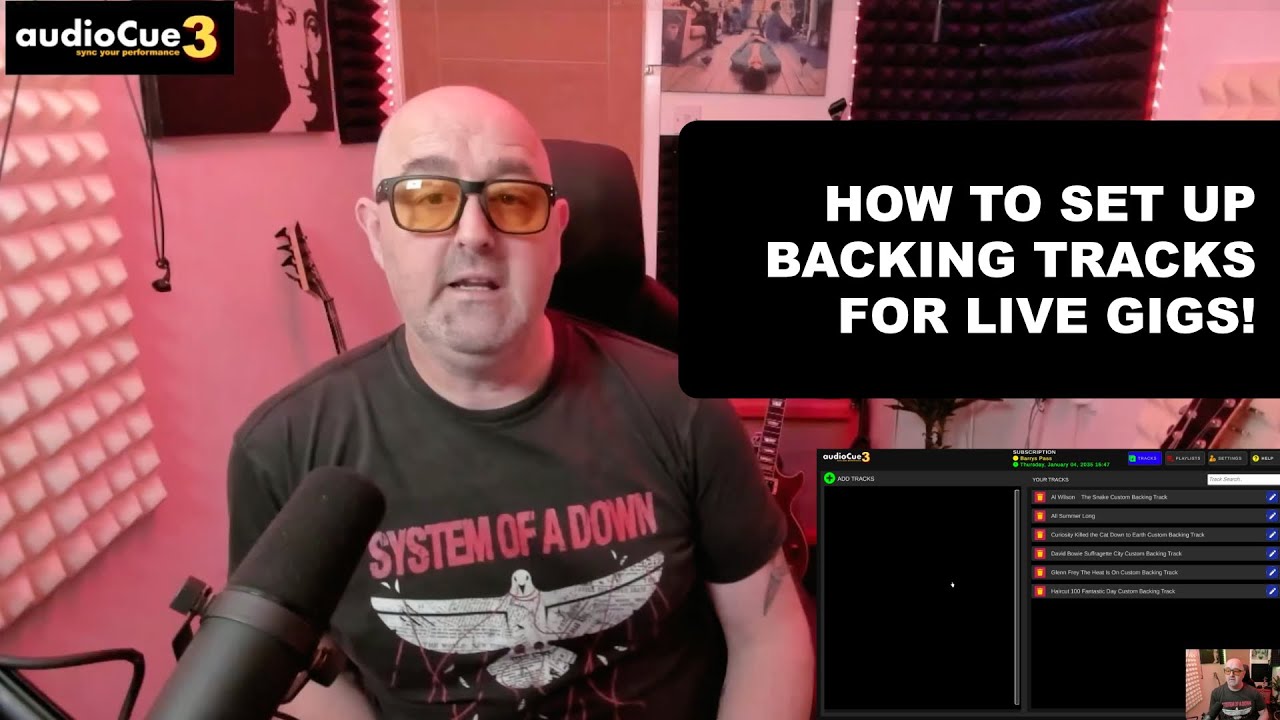 How to set up backing tracks for live gigs : audioCue3 pre 3.0.37