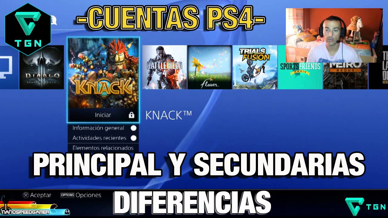 Cuenta Principal y Secundaria PS4 diferencias