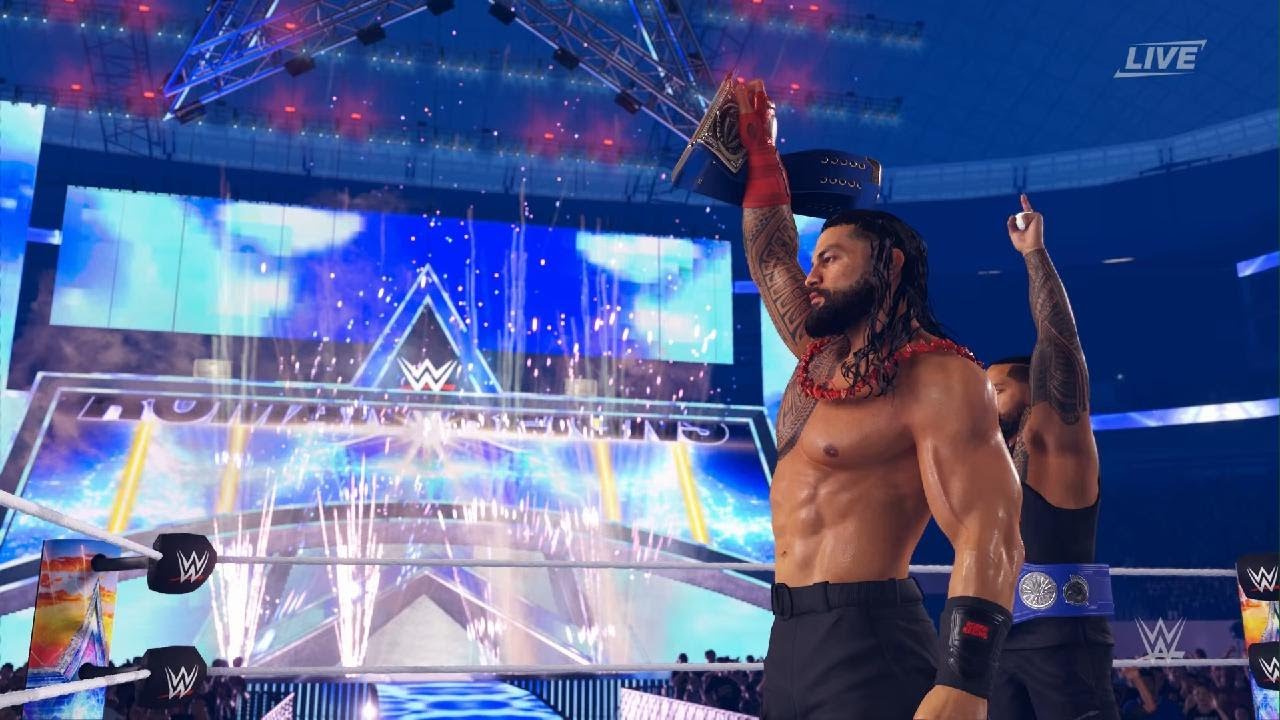 WWE RICOSTRUZIONE WRESTLEMANIA 38 ROMAN REIGNS VS BROCK LESNAR WWE CHAMPION