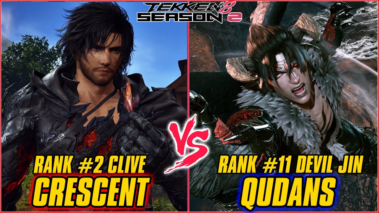 TEKKEN 8 | CRESCENT (RANK #2 CLIVE) vs QUDANS (RANK #11 DEVIL JIN) | TEKKEN 8 HIGH LEVEL MATCH