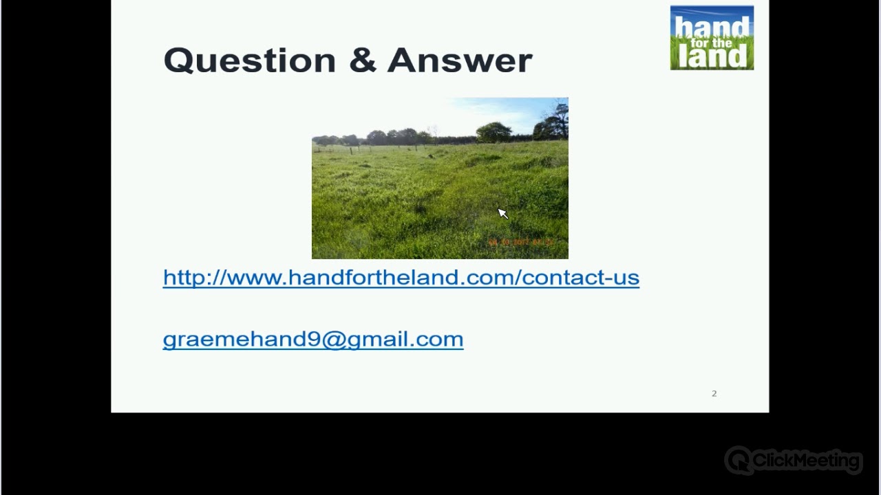 Graeme Hand Workshop Follow Up