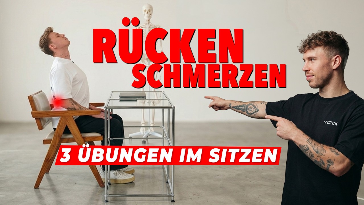 SCHMERZEN im unteren Rücken? 3 Übungen am Schreibtisch