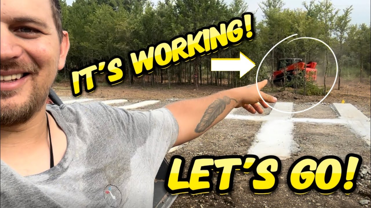 Mulching Raw Land, Kubota SVL97-2, + Land Pride skid cutter SC7072 | Young Couples Homestead Dream!