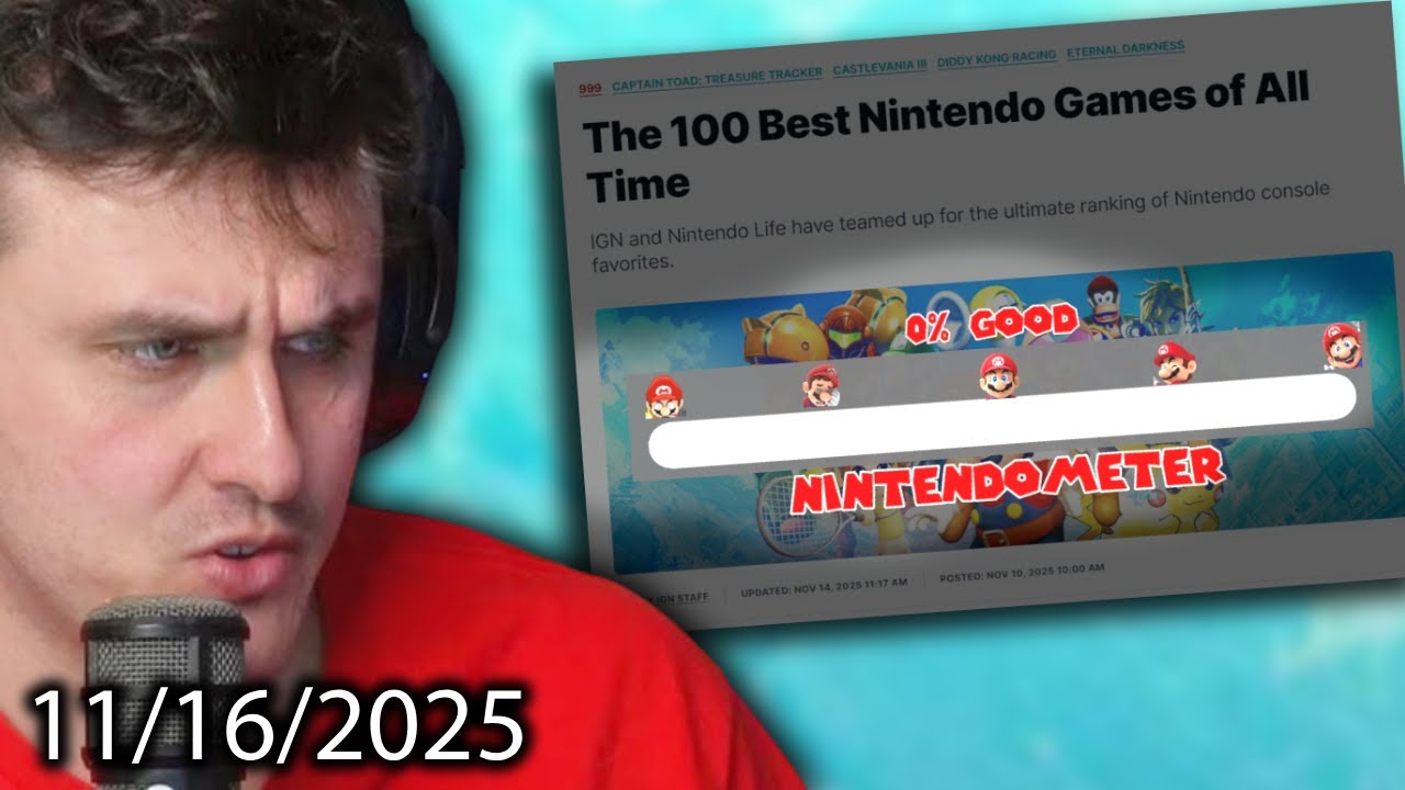 Coney Reacts To The Top 100 Nintendo Games (11/16/25)