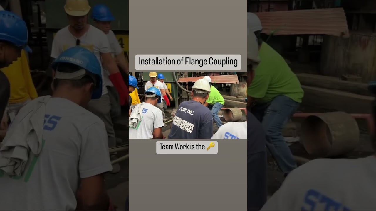 Installation of Flange Coupling #shrinkfit #teamwork