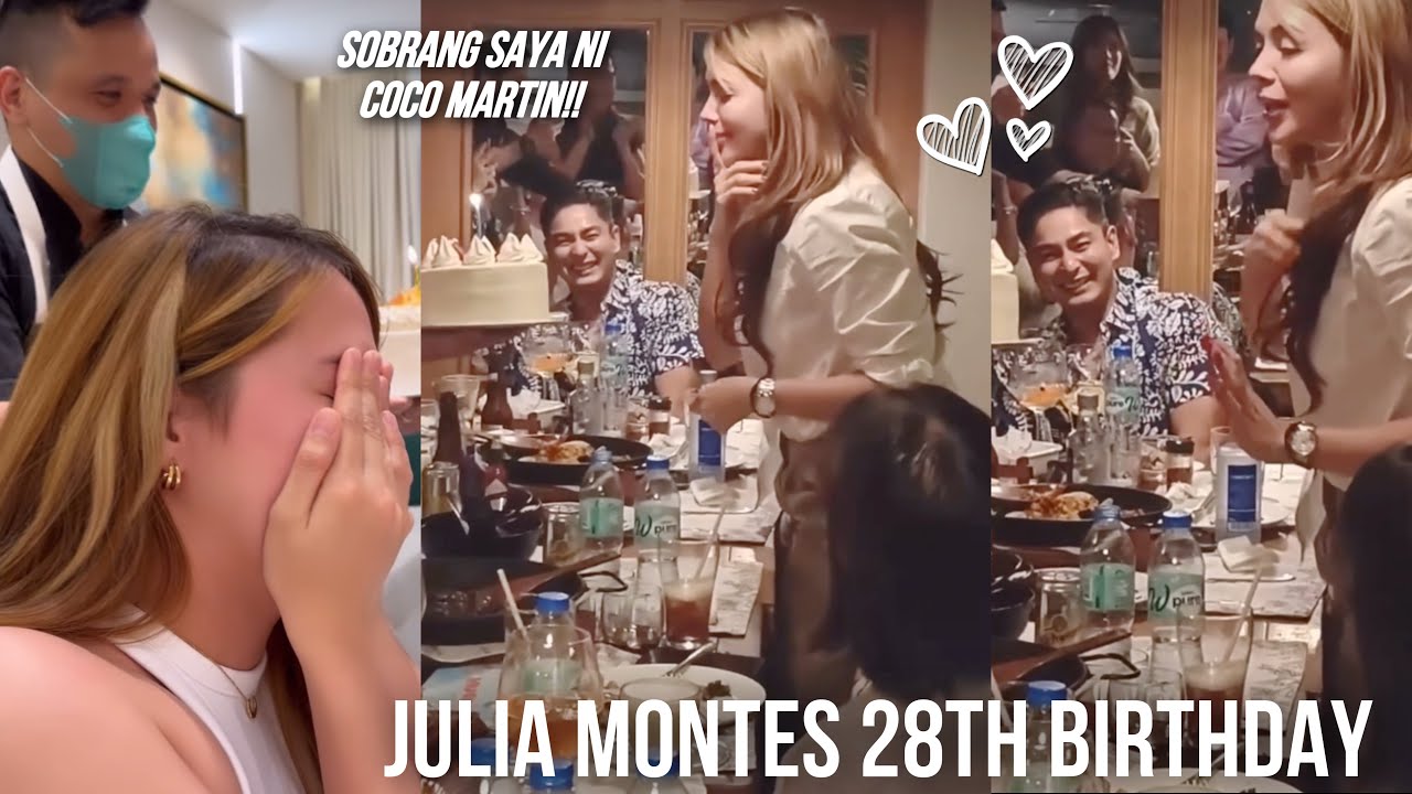 JULIA MONTES 28TH BIRTHDAY ❤️ NAPASAYA NI COCO MARTIN SA BDAY SALUBONG SI JULIA