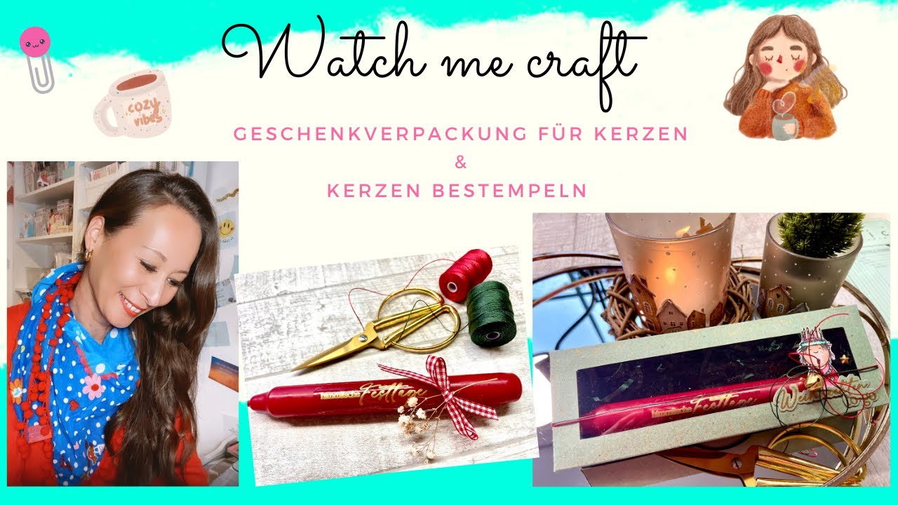 ☀️💞 Geschenkverpackung für Kerzen I Kerzen bestempeln I Watch me craft I DIY I Annilis Welt ☀️💞