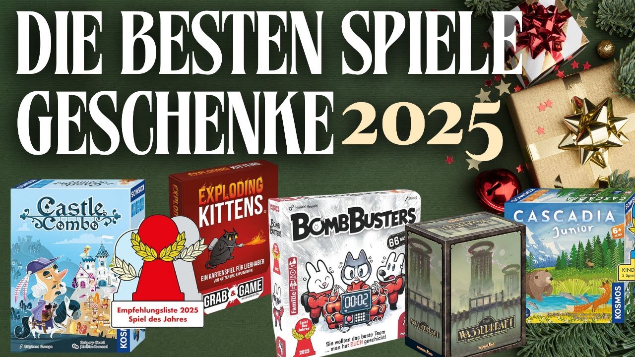 Die BESTEN Spiele-Geschenke für Weihnachten 2025 + Spiele des Jahres 2025