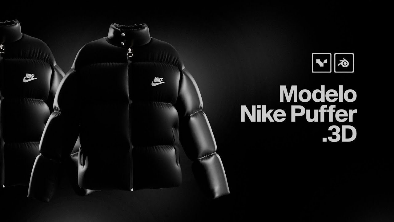 Modelo Nike Puffer 3D (Blender)