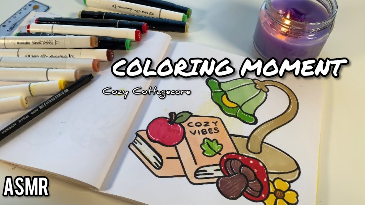 لحظة تلوين 🍂Cozy Vies Coloring # ColoringMoment #cozyart 