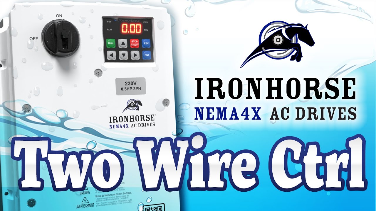 Двухпроводное управление частотным преобразователем IronHorse ACN NEMA 4X от AutomationDirect