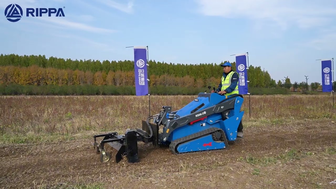 Rippa RS06 Mini Skid Steer Using a Soil Conditioner: Perfect Seedbed Prep#rippa #skidsteer