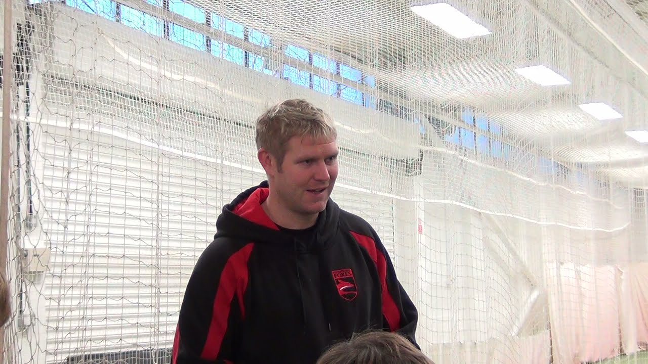 Matthew Hoggard -  England fast bowler giving tips to KIOC cricketers during KIOC TOUR TO UK 2013