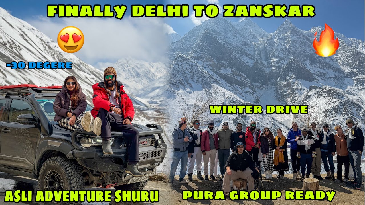Finally Delhi to Zanskar in Minus Temp. 🥶 asli Adventure ab shuru hoga jo pehle kabhi nhi kiya🔥