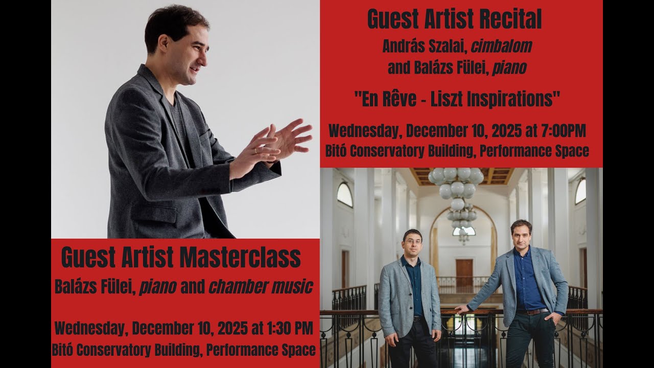 Visiting Artist Recital: András Szalai, cimbalom, and Balázs Fülei, piano