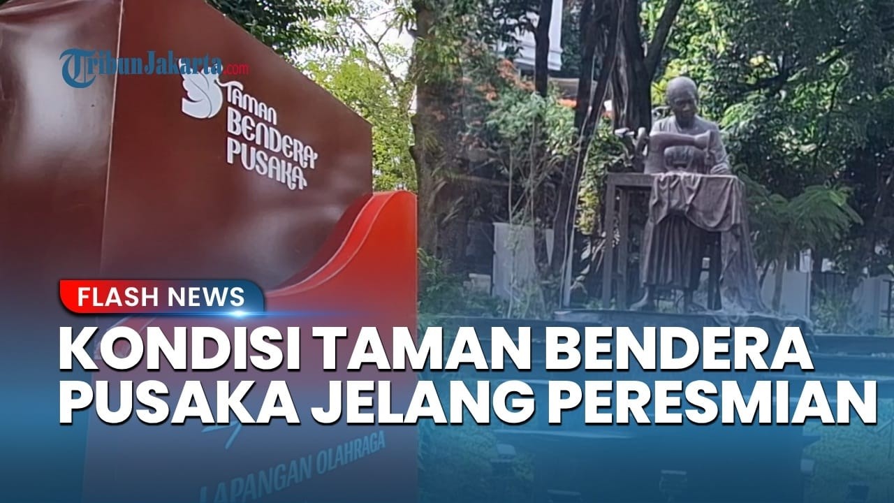 Potret Taman Bendera Pusaka Jelang Diresmikan, Patung Fatmawati Berdiri Sempurna di Tengah Danau