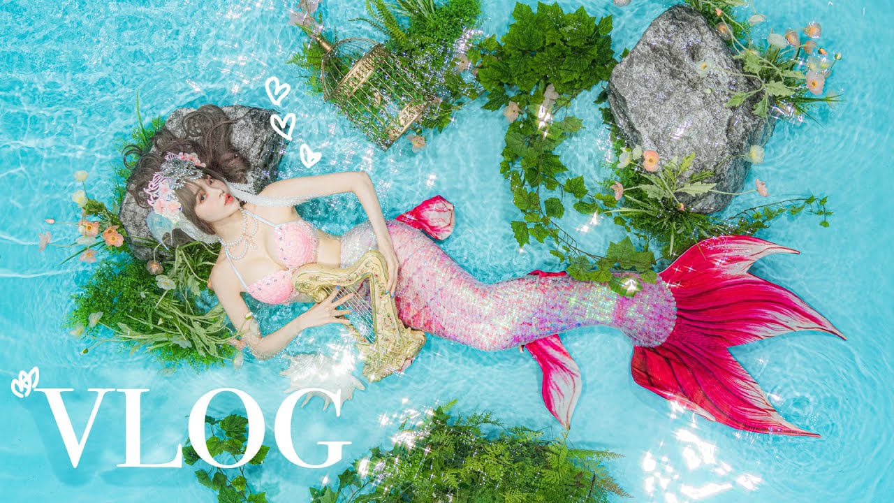 인어공주 컨셉🧜🏻‍♀️ 모델 인생 첫 수중촬영 브이로그!  l Underwater Photoshoot Vlog Mermaid korean