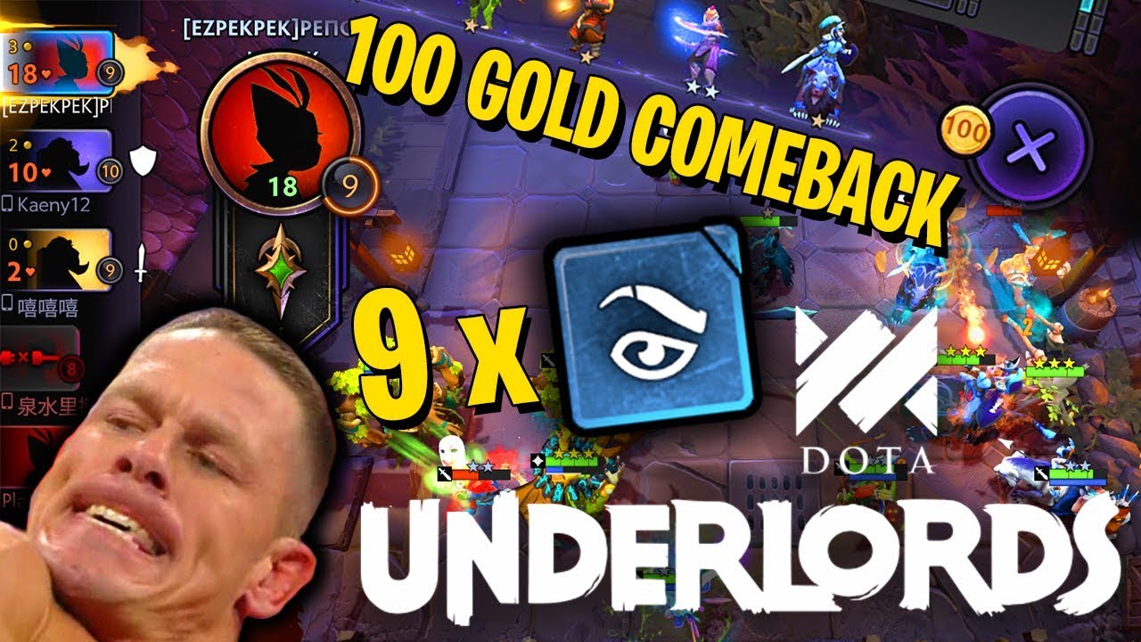 The Masochist John Cena 100 Gold Comeback Strat - DotA Underlords