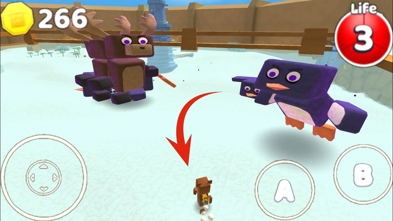 Penguin & Reindeer In Ring Corner🔥-Super Bear Adventure Walkthrough Gameplay