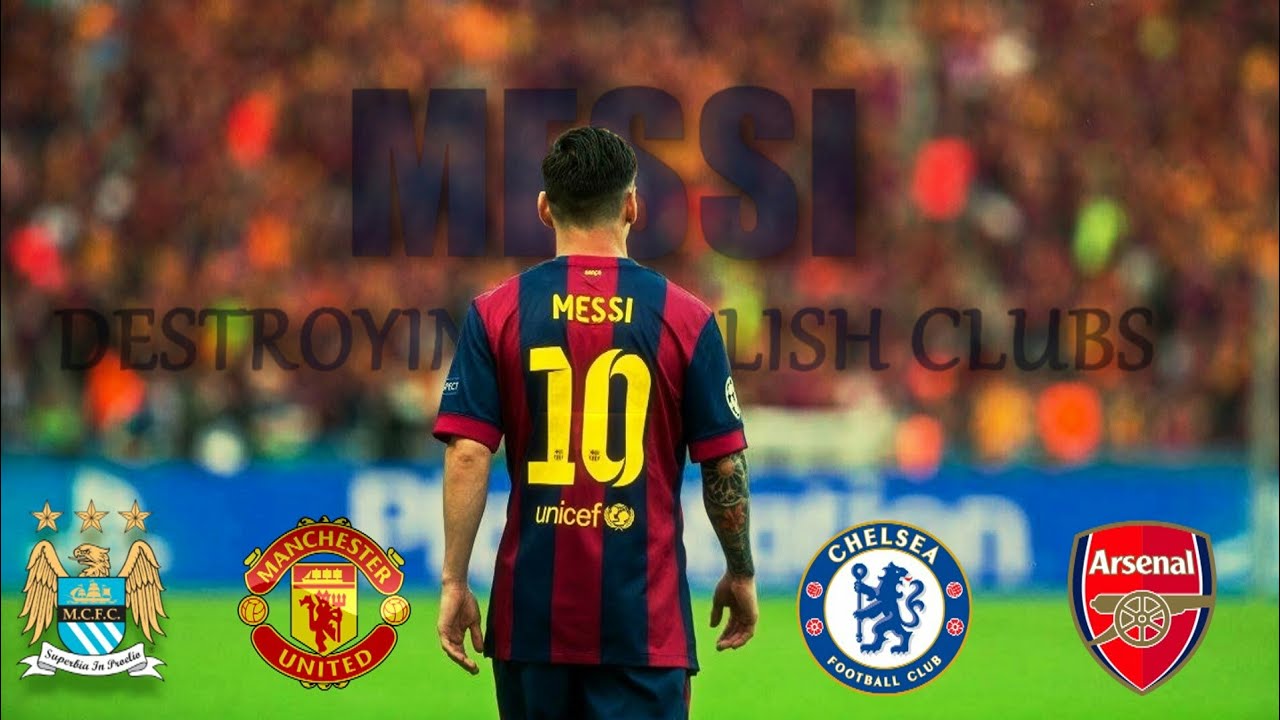 Messi Destroying English clubs Like a Boss Since Forever