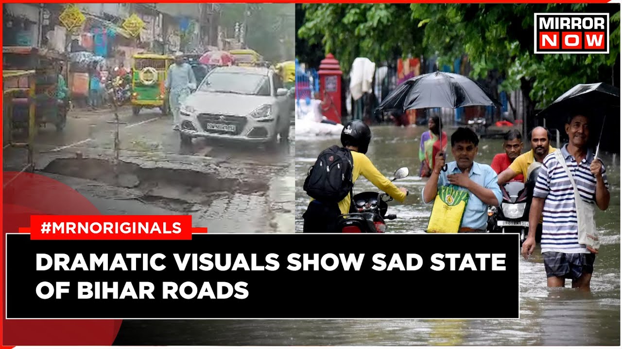 Bihar Rain Heavy Rain Causes Flood-Like Situation in Patna | Waterlogging, Roads Caves in Bihar