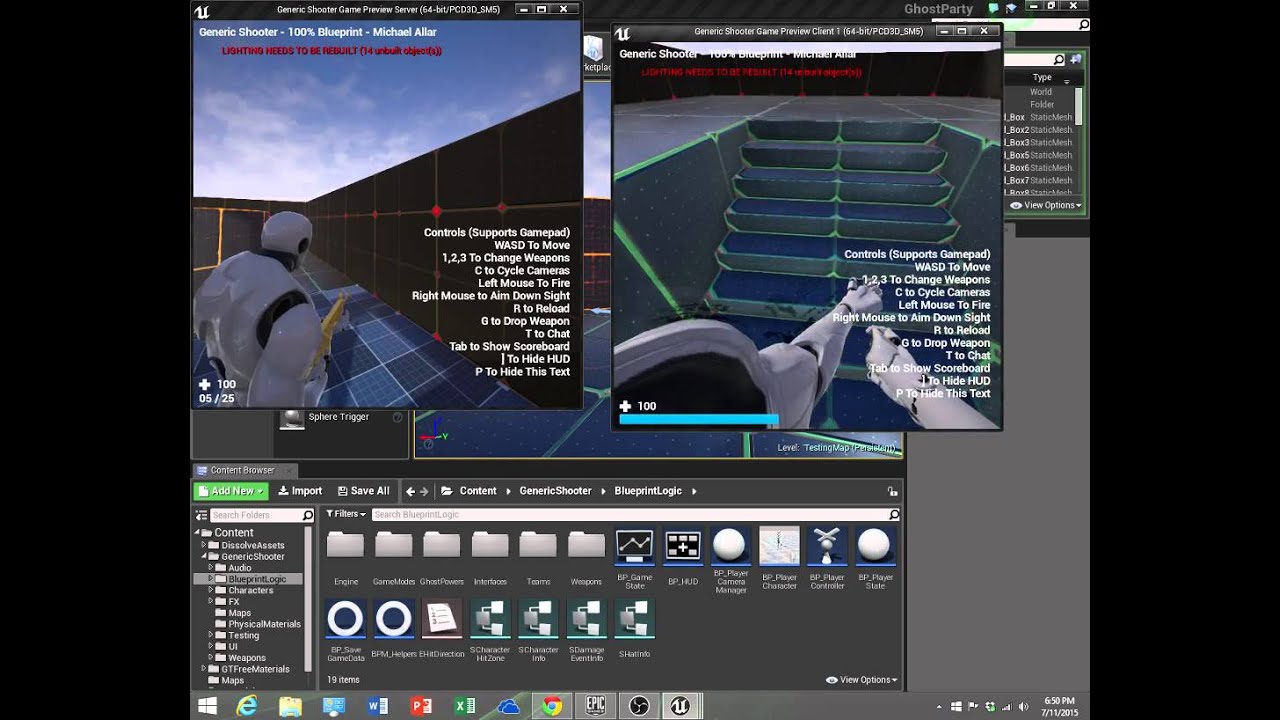 UE4 4.8 Shadow and ghosting problem.