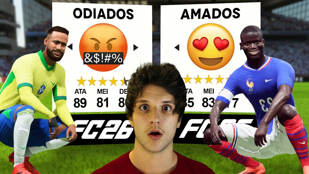 Jogadores ODIADOS vs AMADOS