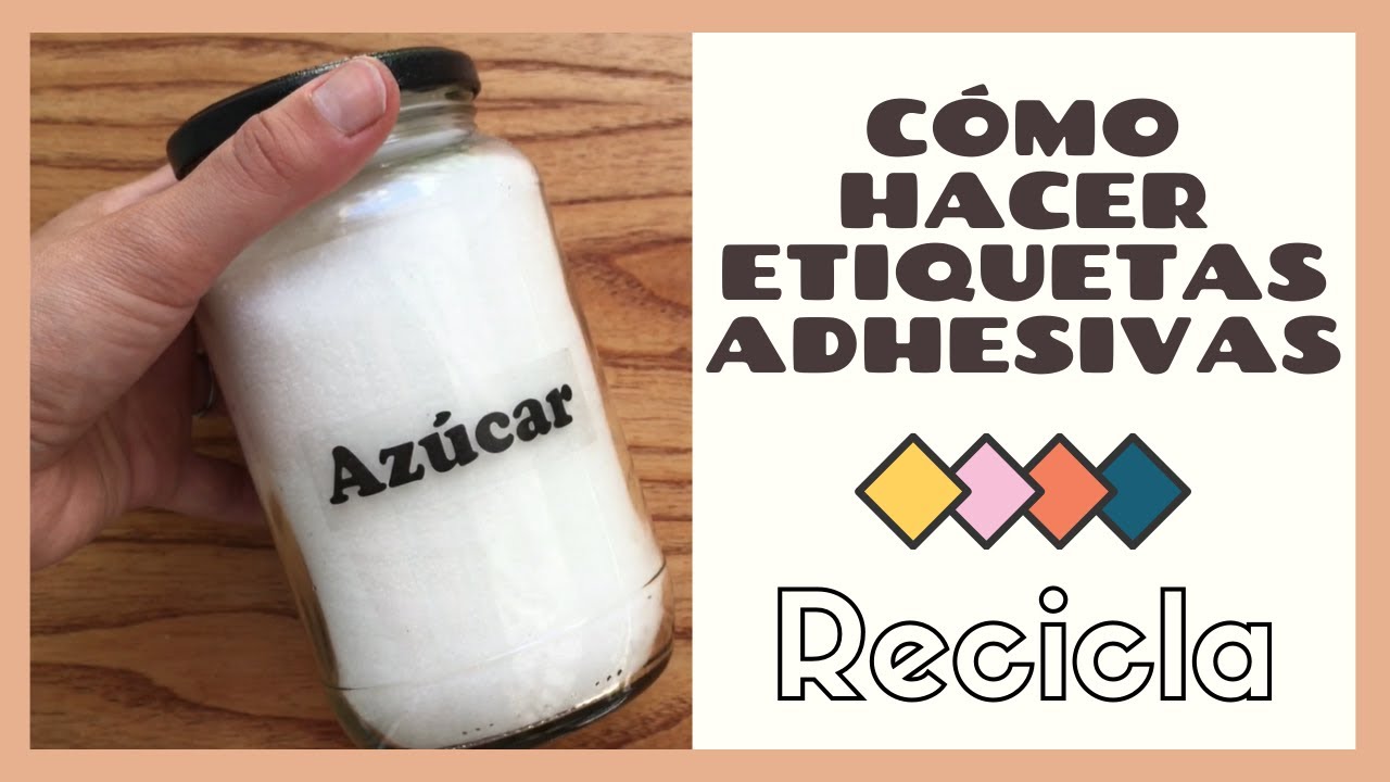 Cómo hacer ETIQUETAS ADHESIVAS caseras para decorar tus FRASCOS DE VIDRIO - Manualidad fácil DIY
