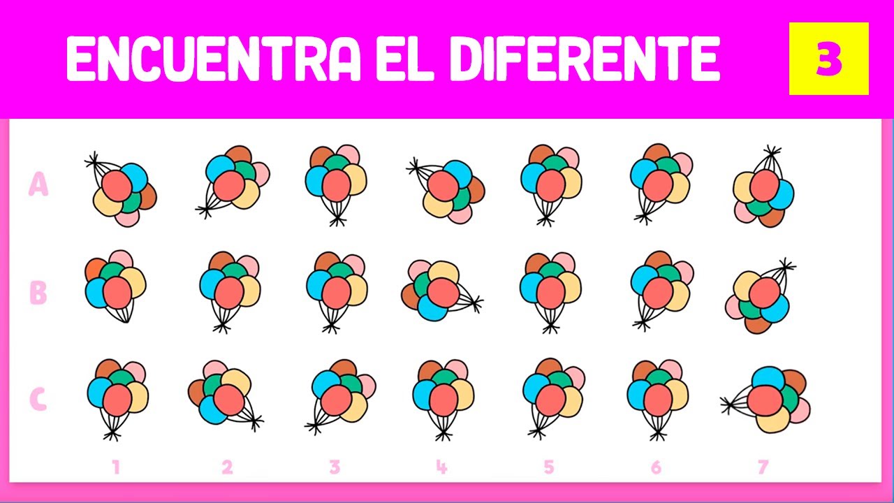 ENCUENTRA EL DIFERENTE - PRUEBA AGILIDAD VISUAL - VIDEO 3