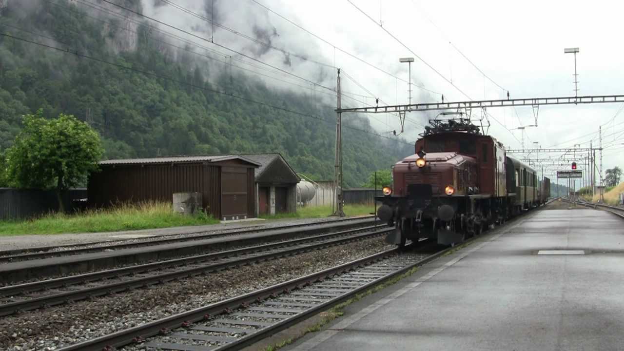DSF / SBB Historic: Parallelfahrt mit dem Krokodil am Gotthard