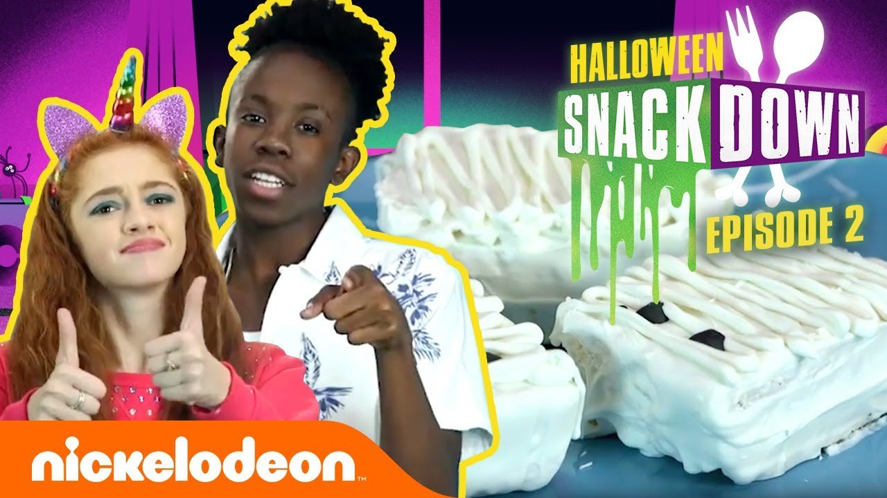 How to Make ‘Trick or Treat Taste Test’ Inspired Krispy Mummies 🎃 Halloween Snackdown Ep. 2 | Nick