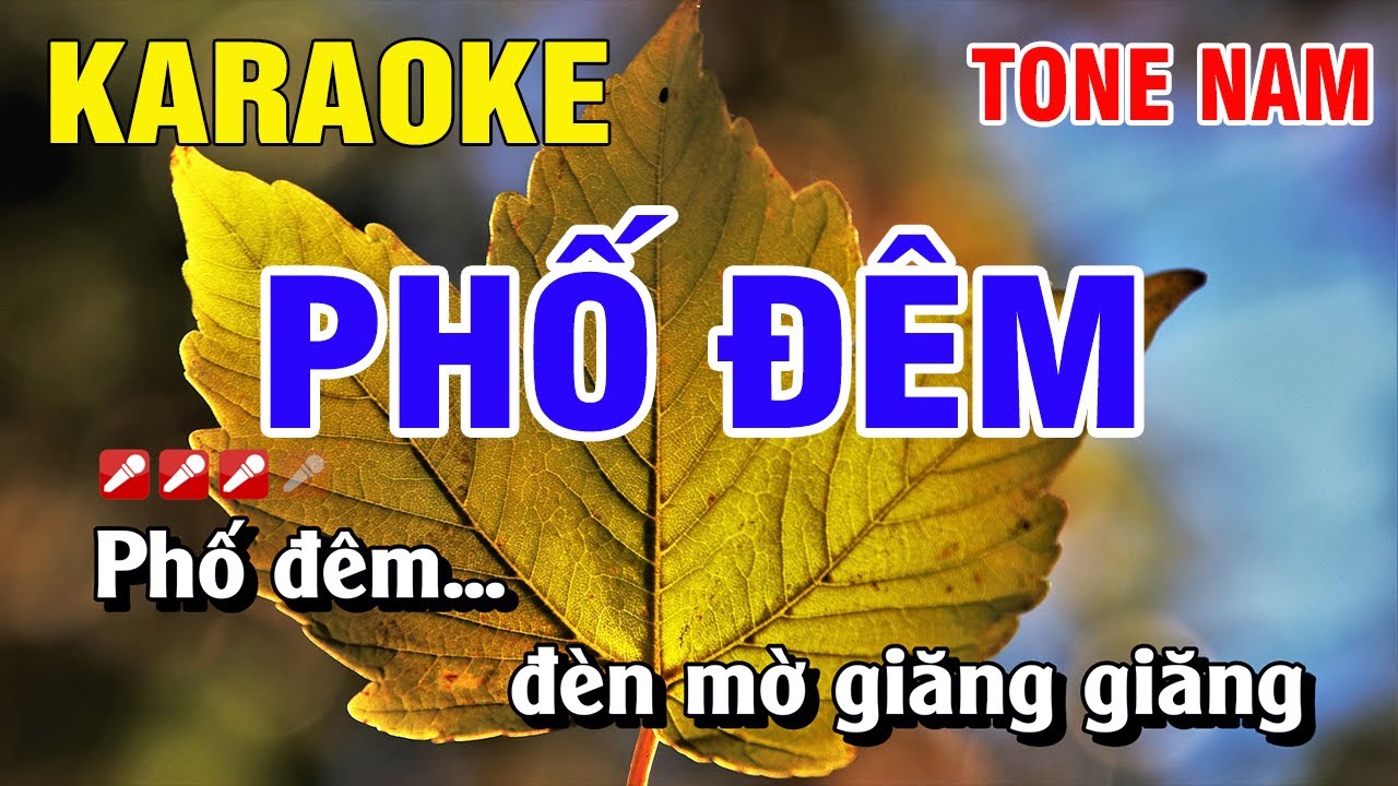 Karaoke Phố Đêm Tone Nam Nhạc Sống Phối Mới | Nguyễn Linh